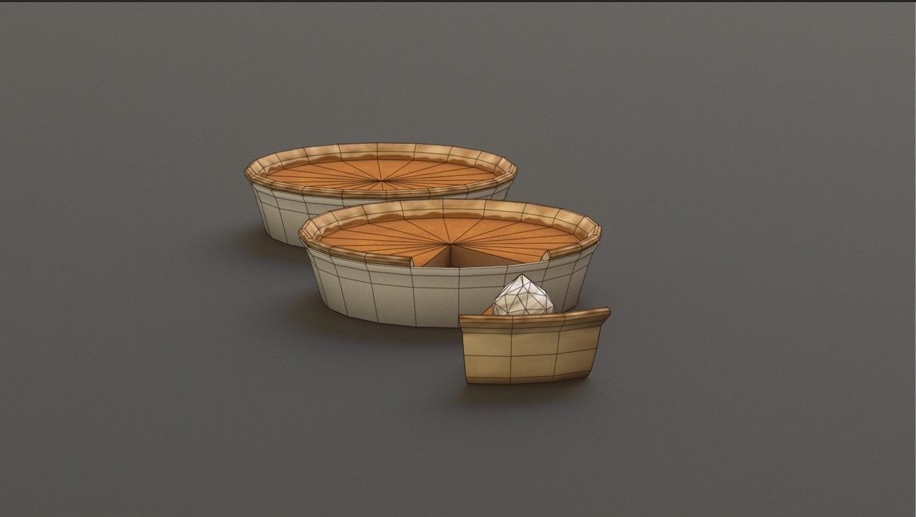 Pumpkin Pie G77 Low-poly 3D model_13
