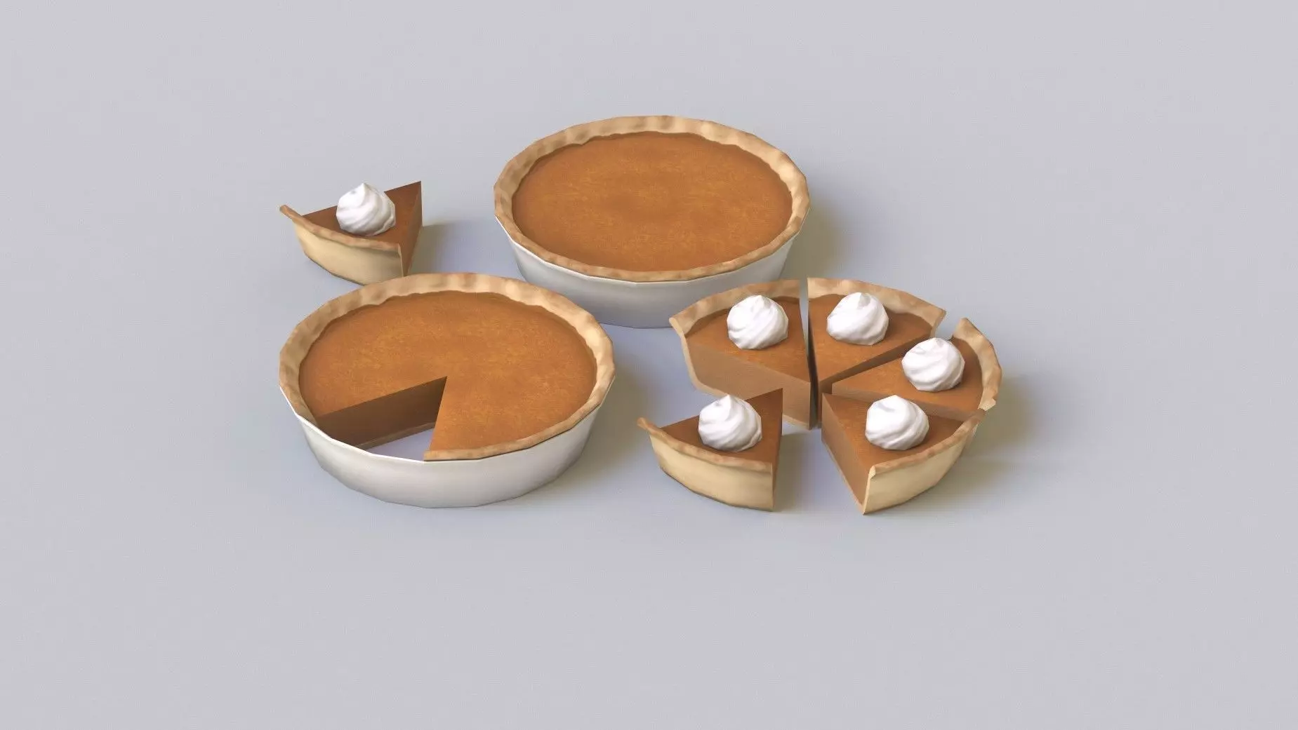 Pumpkin Pie G77 Low-poly 3D model_0