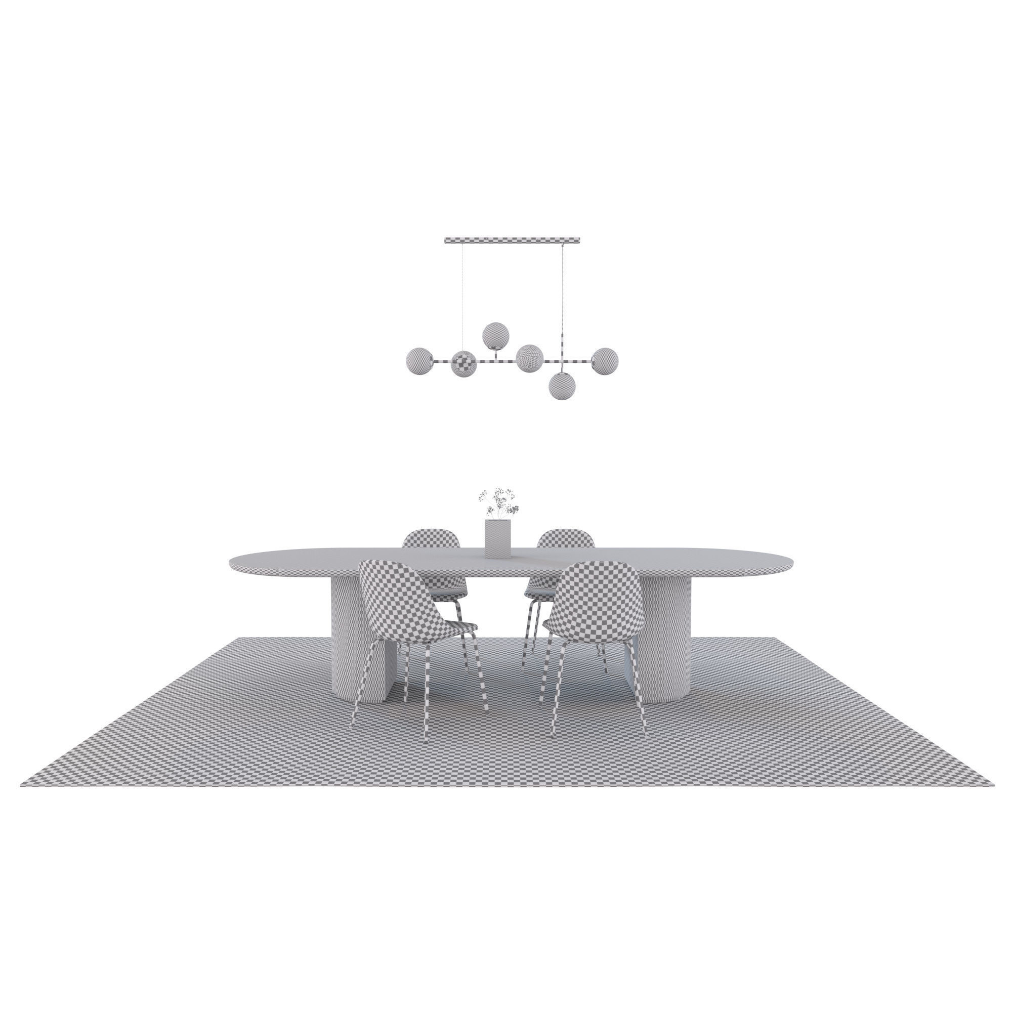 Model Set 08 Moon Dining Table Orb Pendant Harbor Chair MENU 3D model_5