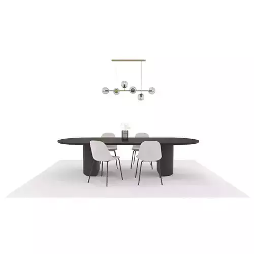 Model Set 08 Moon Dining Table Orb Pendant Harbor Chair MENU