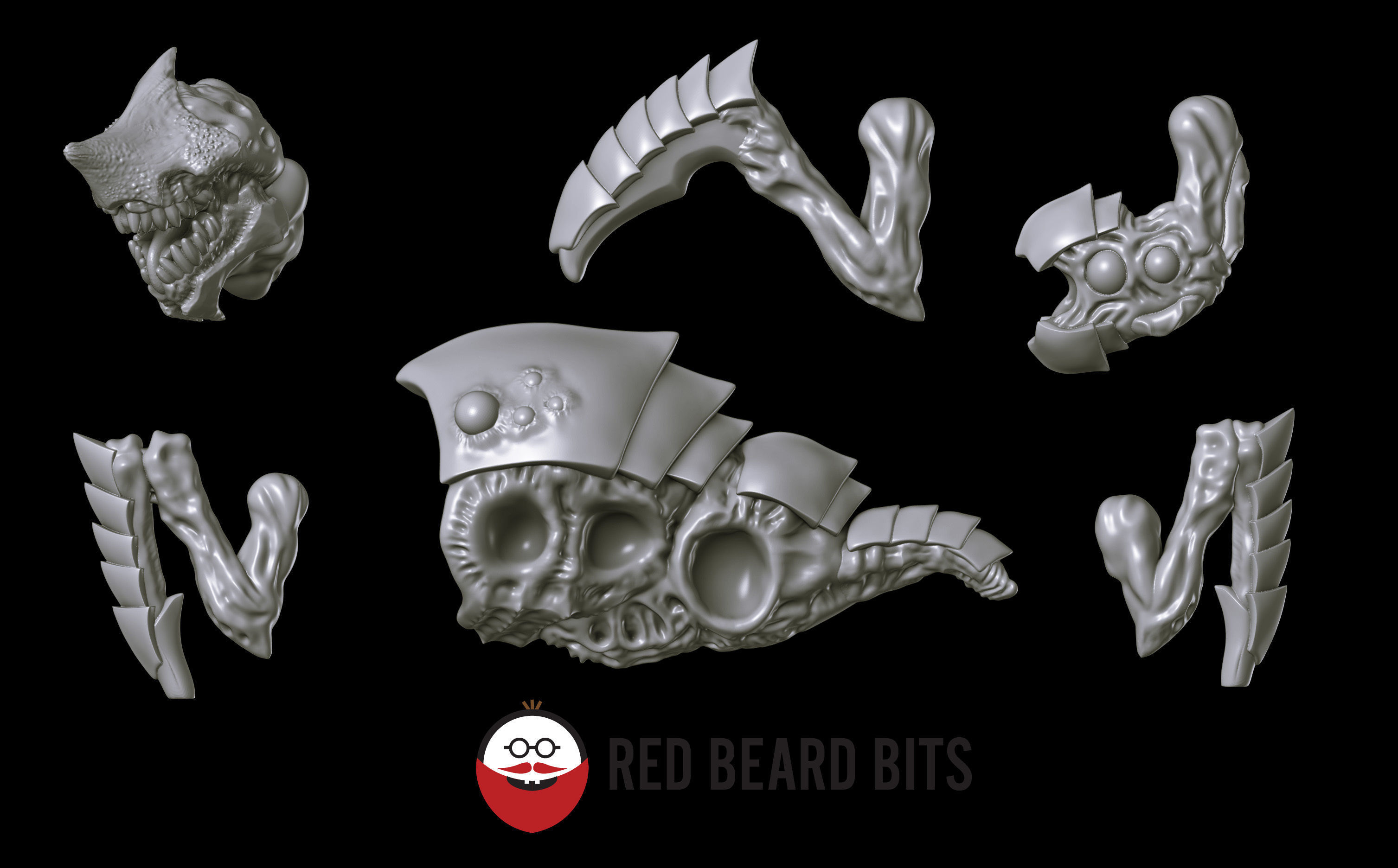 Xenoteras Pawns 3D print model_2