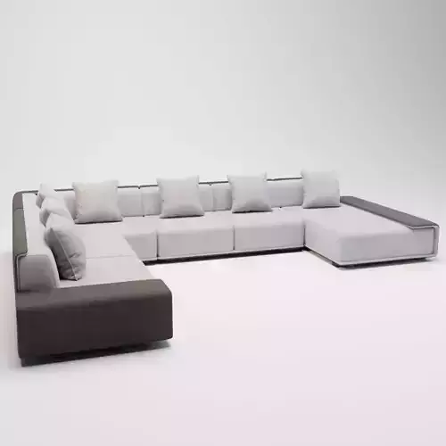55 - Brynn - Grey Fabric Corner Sofa