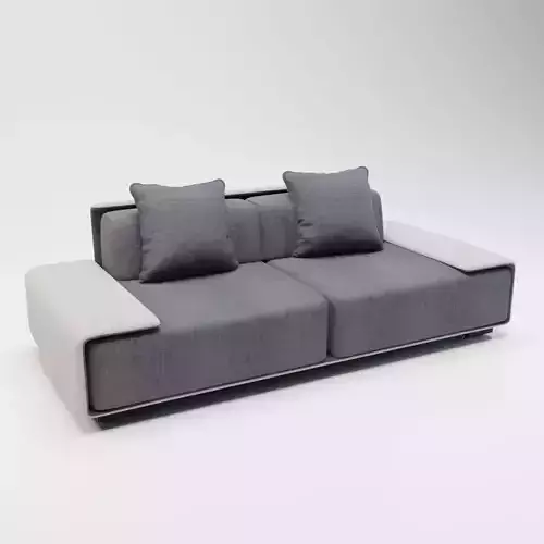 52 - Brynn - Grey Fabric 3-Seater Sofa