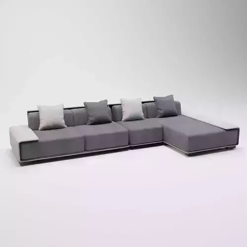 51 - Brynn - Grey Fabric Corner Sofa