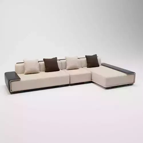48 - Brynn - Black Fabric Corner Sofa