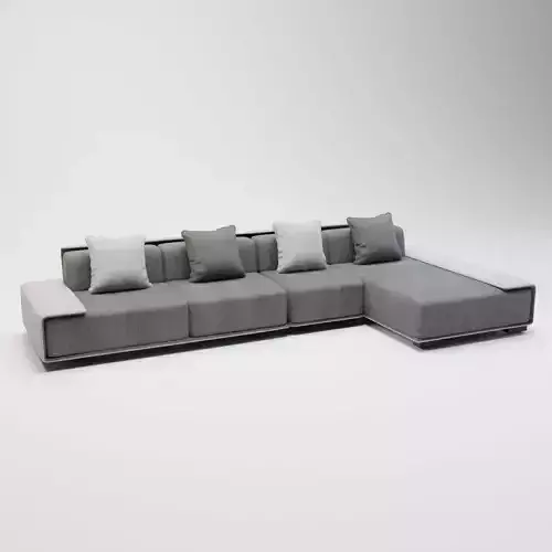 46 - Brynn - Grey - Fabric Corner Sofa