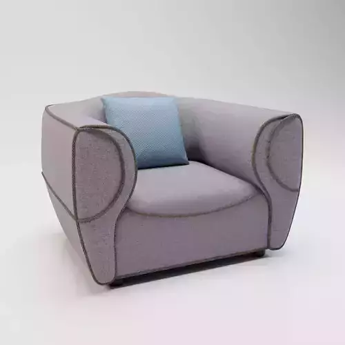 42 - Luis - Grey - Fabric Armchair