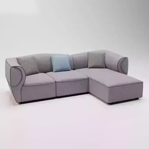 41 - Luis - Grey Fabric Corner Sofa