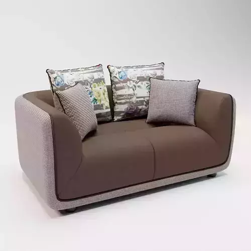 35 - Arla - Brown Velvet 2-Seater Sofa