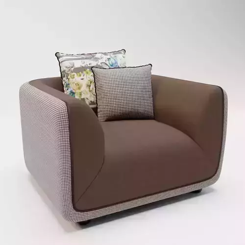 34 - Arla - Brown Velvet Armchair