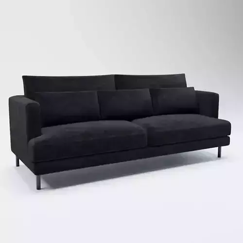29 - Irwin - Dark Grey Fabric 3-Seater Sofa