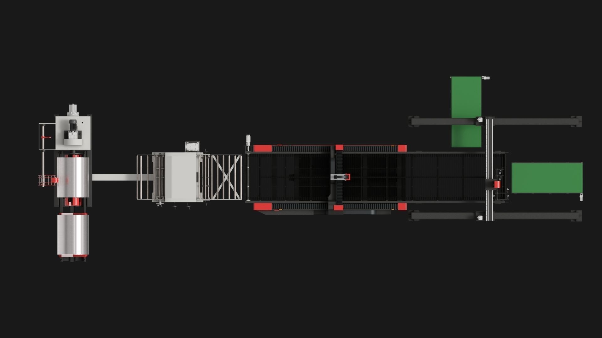 Coil laser cutting machine Animation 3D model_6