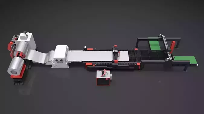 Coil laser cutting machine Animation
