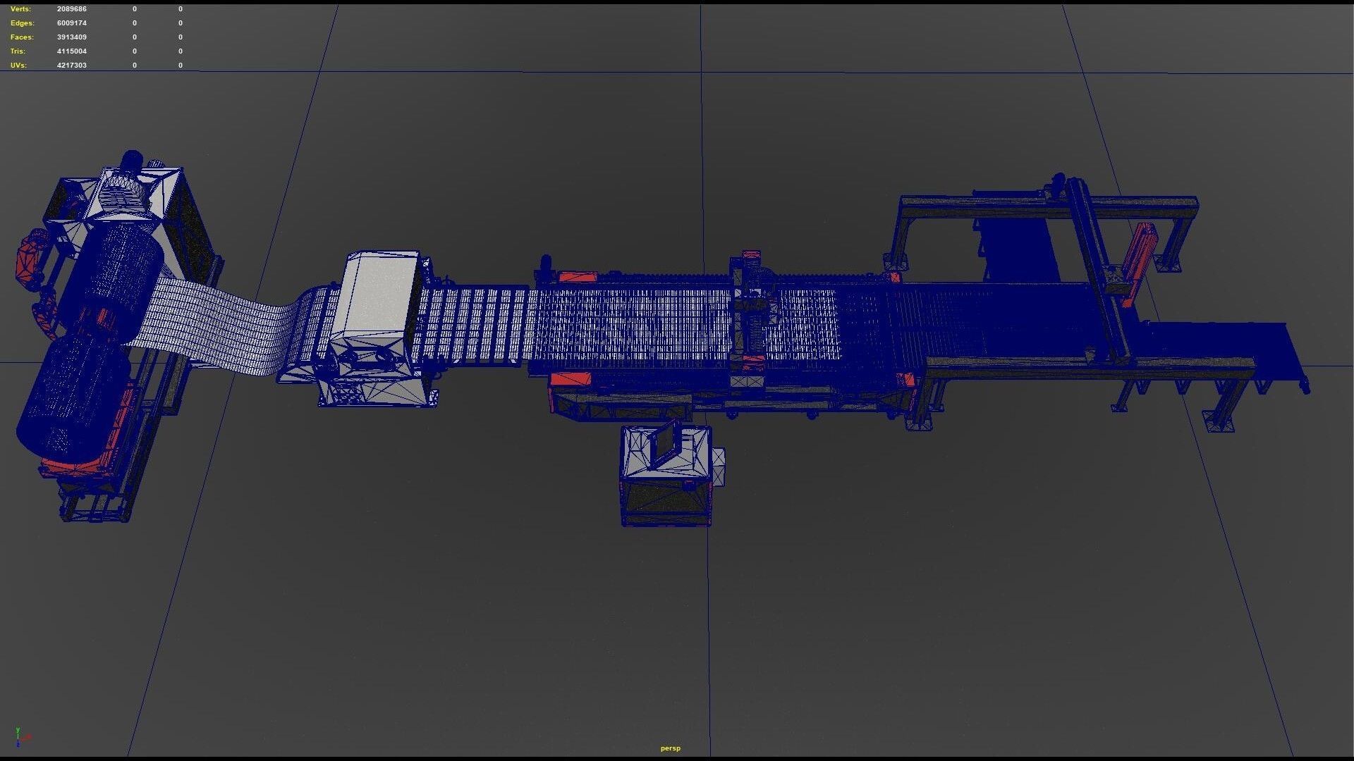 Coil laser cutting machine Animation 3D model_7