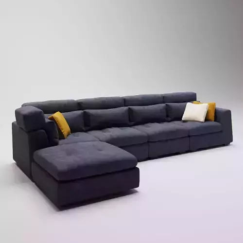27 - Corner Sofa ASPEN Blue 3D model