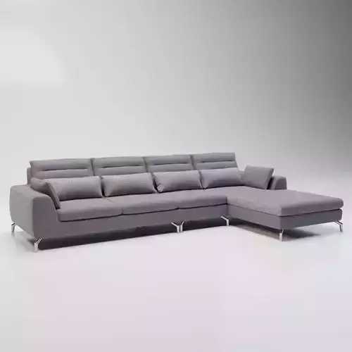 18 - Otilia - Grey Fabric Corner Sofa 3D model