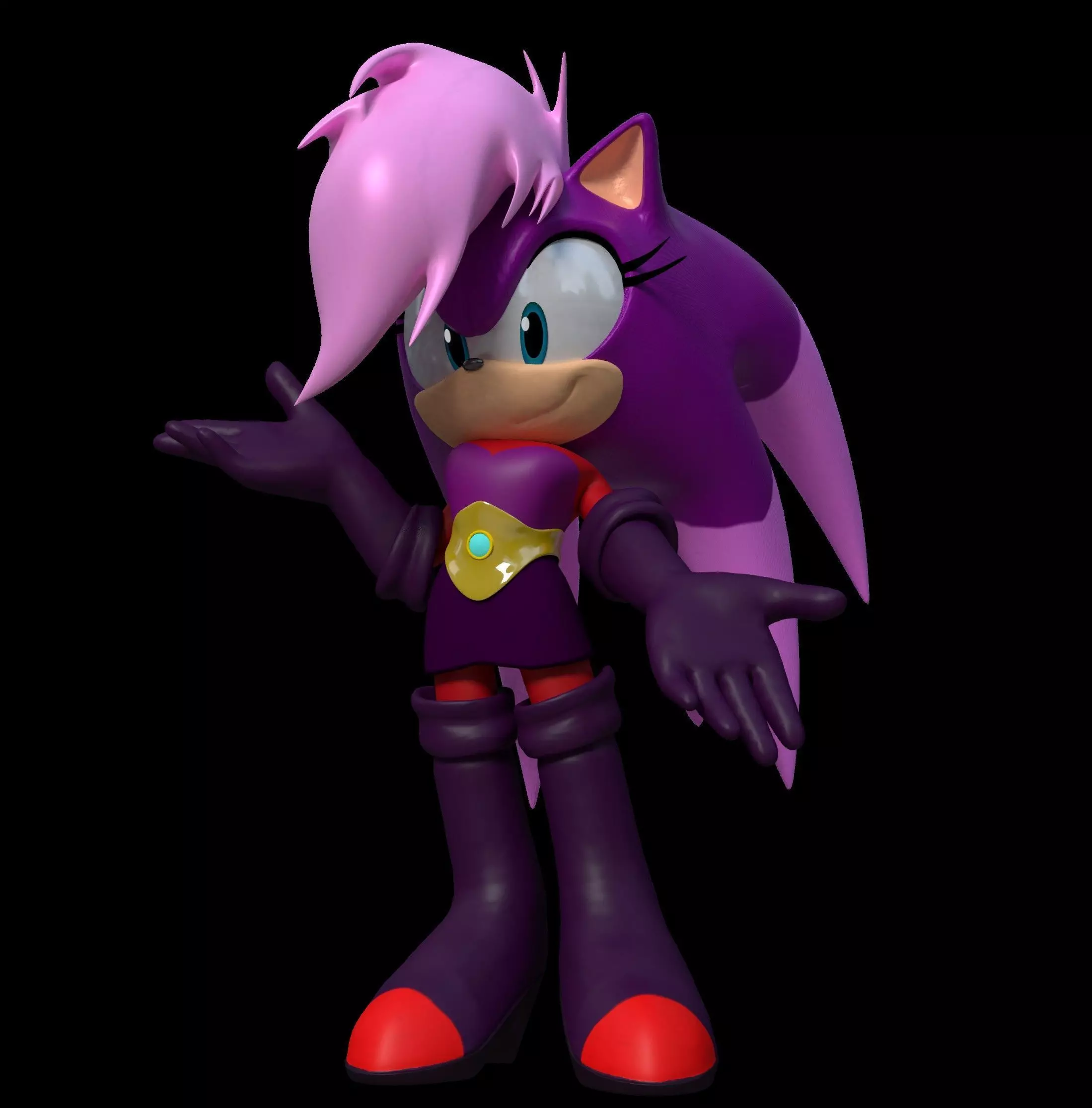 Sonia Hedgehog  3D model_0