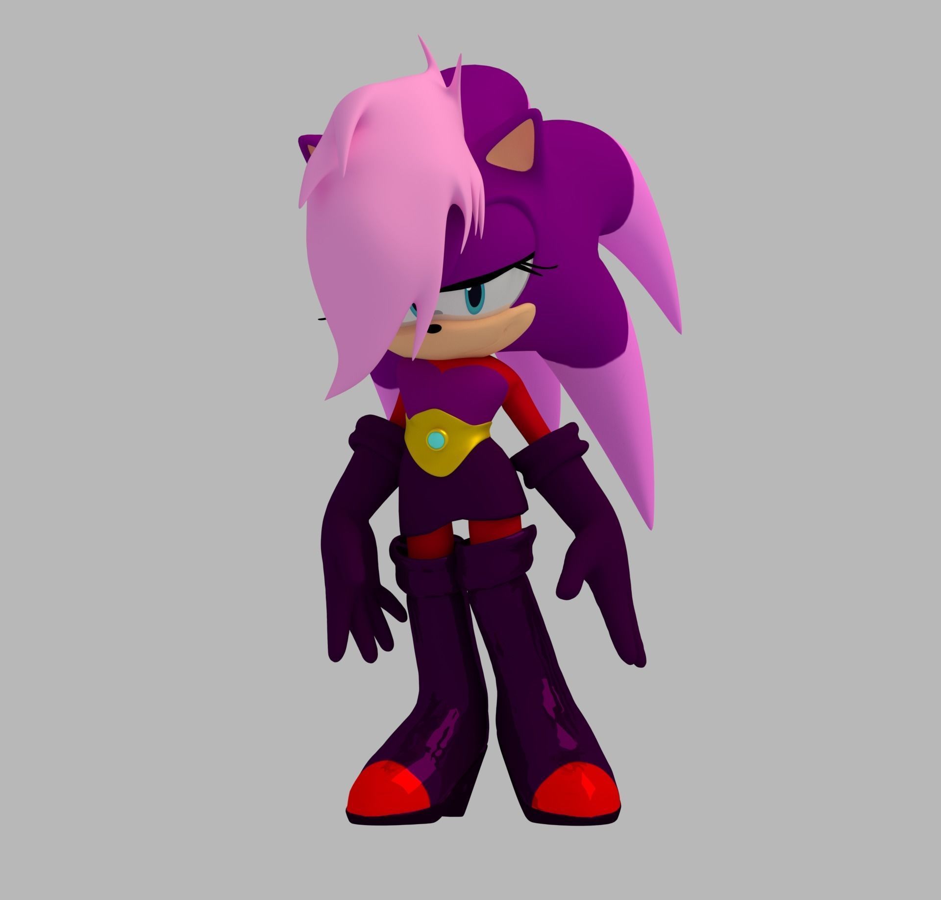 Sonia Hedgehog  3D model_5