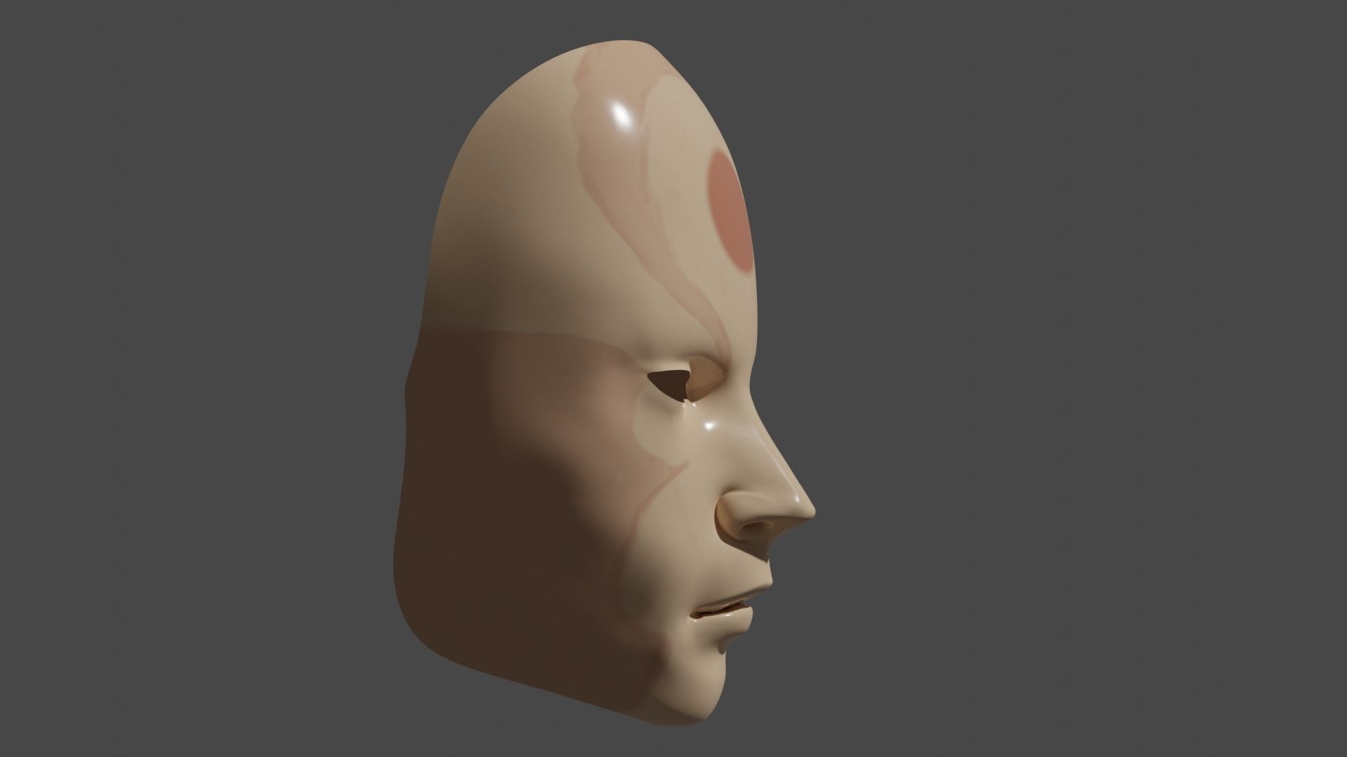 Human mask Low-poly 3D model_2