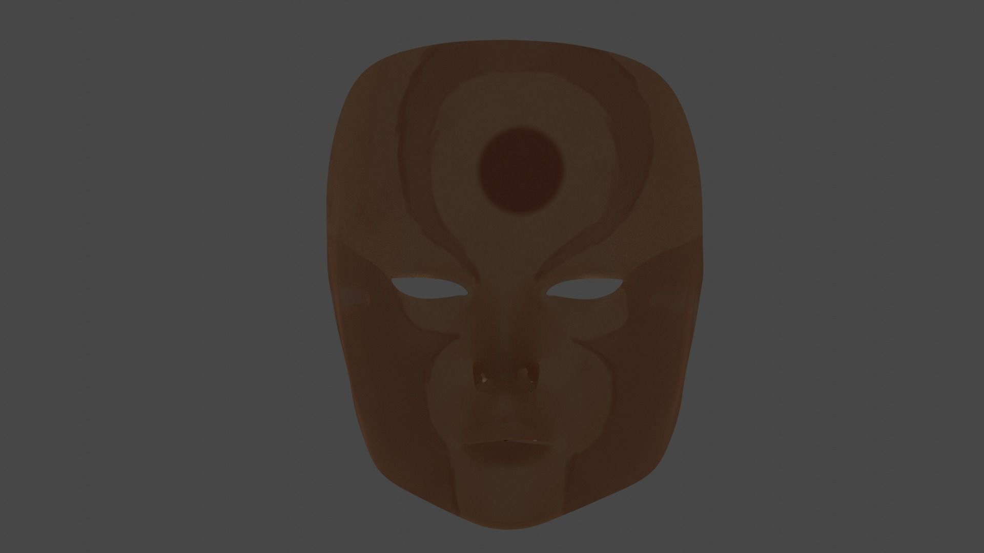 Human mask Low-poly 3D model_3