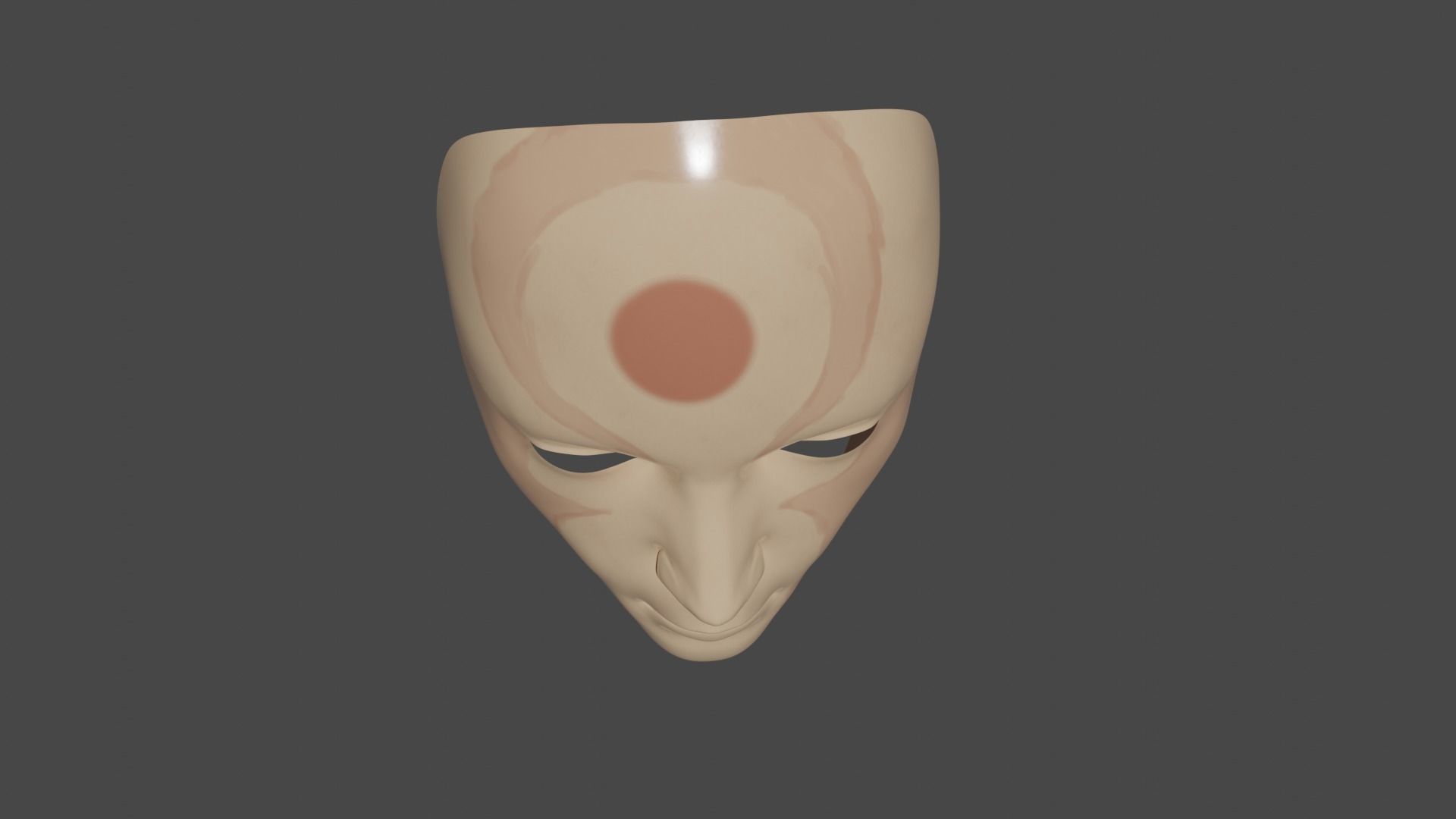 Human mask Low-poly 3D model_4
