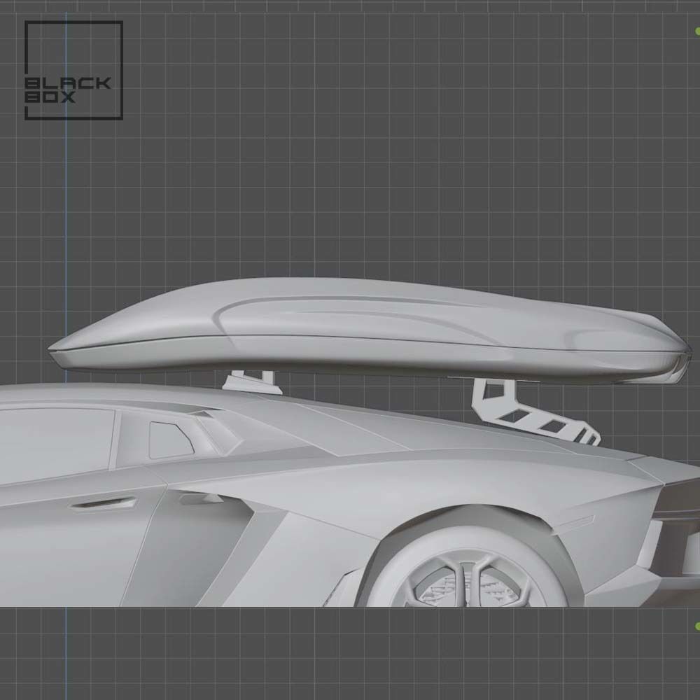 Ski box for Diecast and RC - Roof box 1-24 and 1-64 3D print model_9