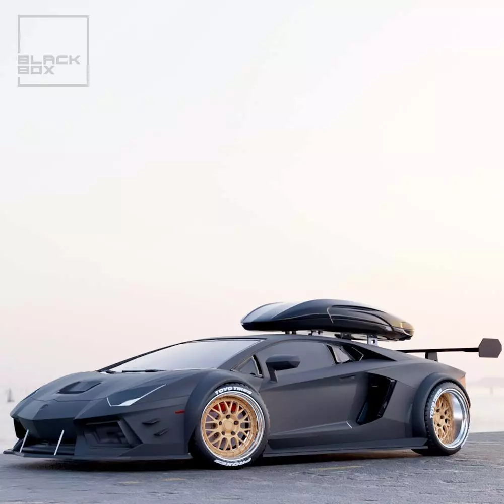 Ski box for Diecast and RC - Roof box 1-24 and 1-64 3D print model_0