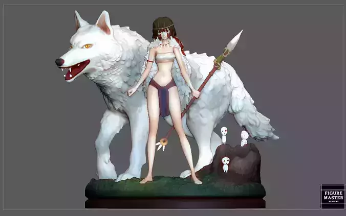 MONONOKE HIME MIYAZAKI HAYAO ANIME GIRL WILD CHARACTER