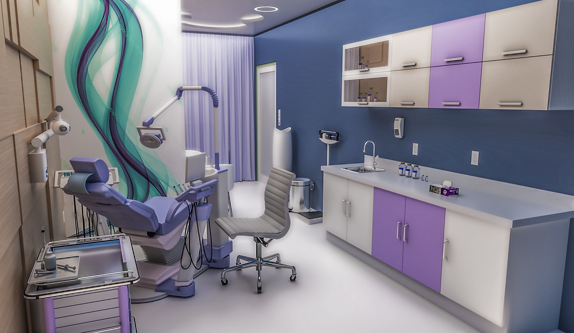 MEDICAL SPACES-DOCTOR OFFICE-DENTIST CLINIC 3D model_4