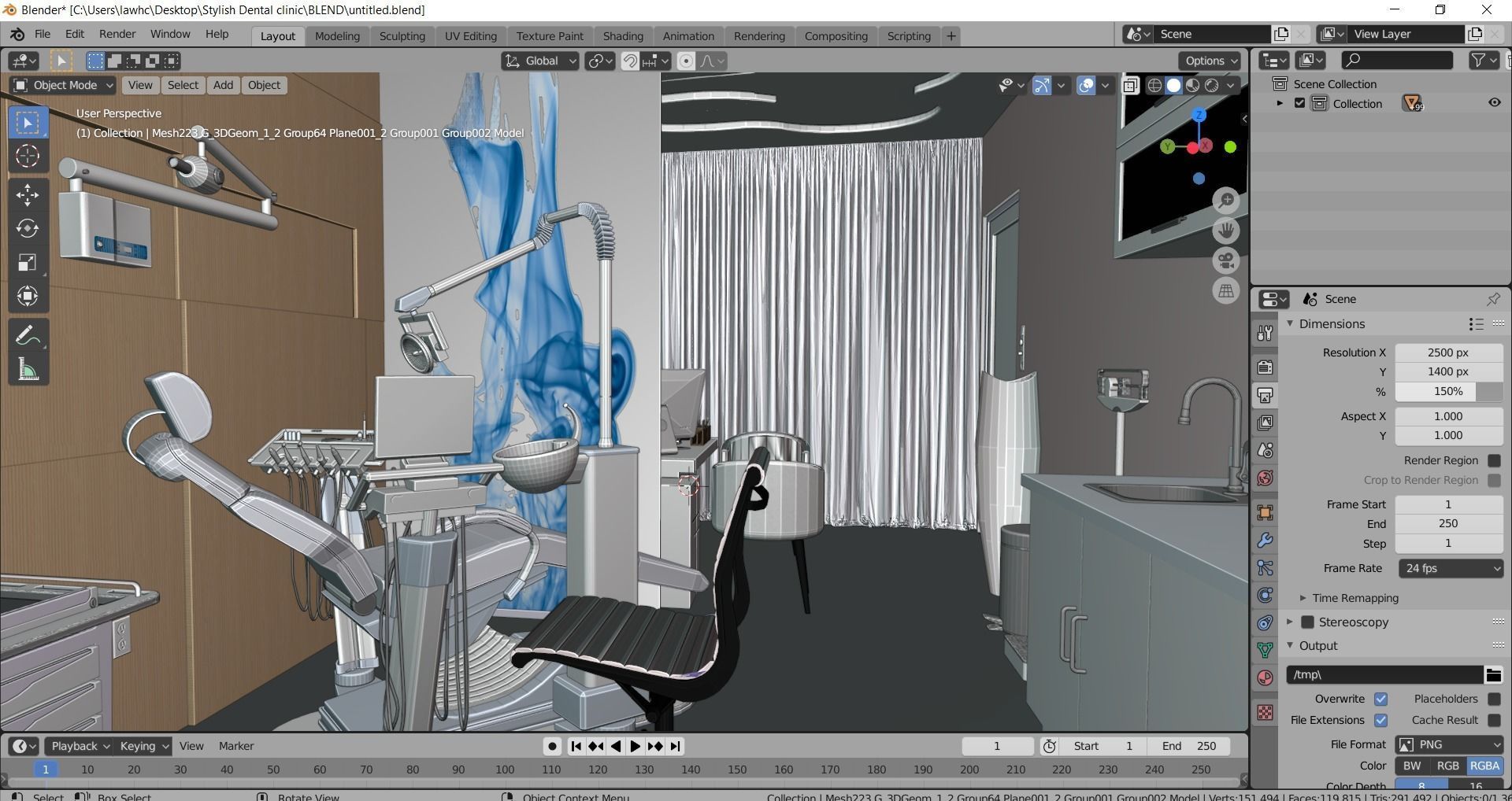MEDICAL SPACES-DOCTOR OFFICE-DENTIST CLINIC 3D model_7