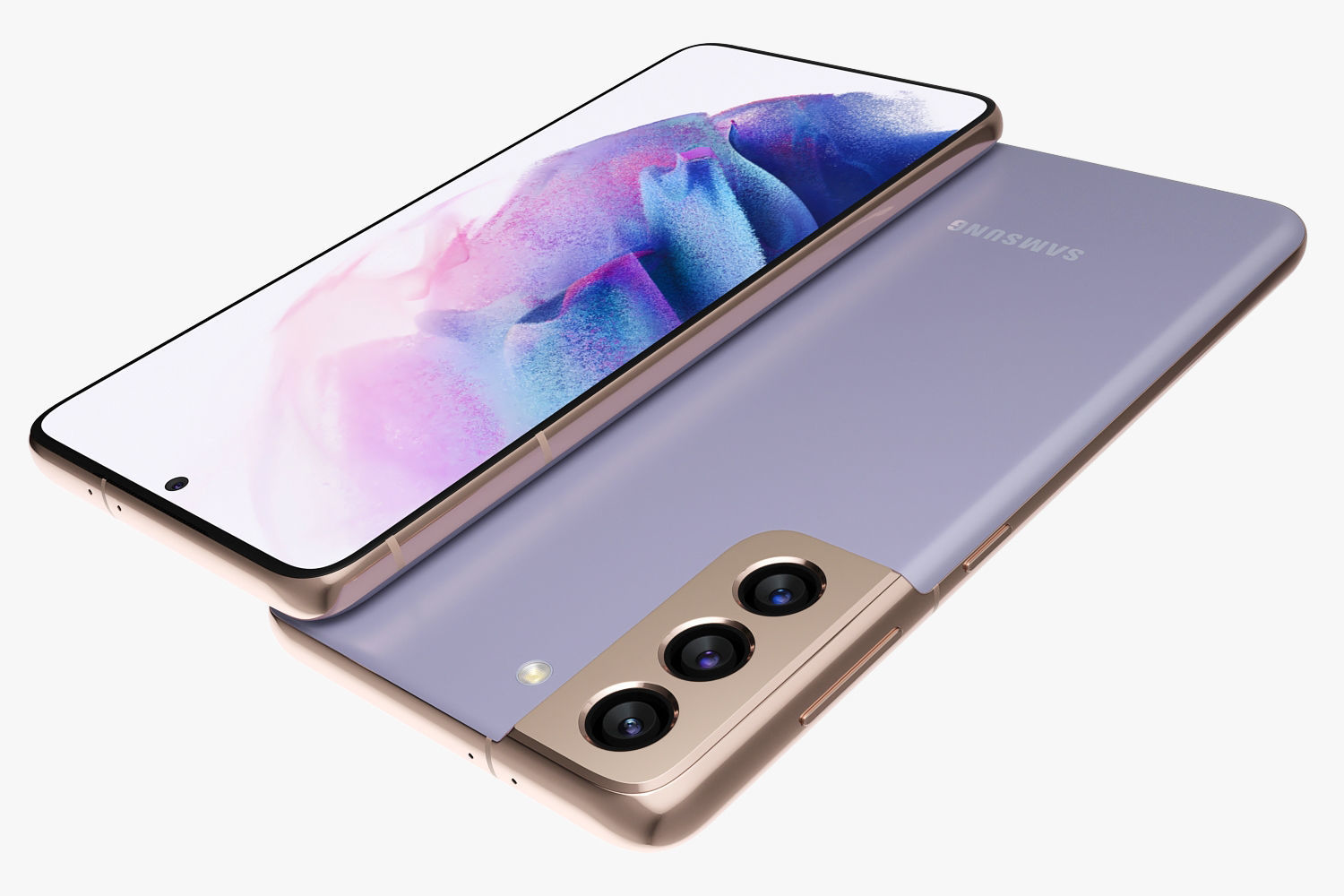 Samsung Galaxy S21 purple 3D model_12