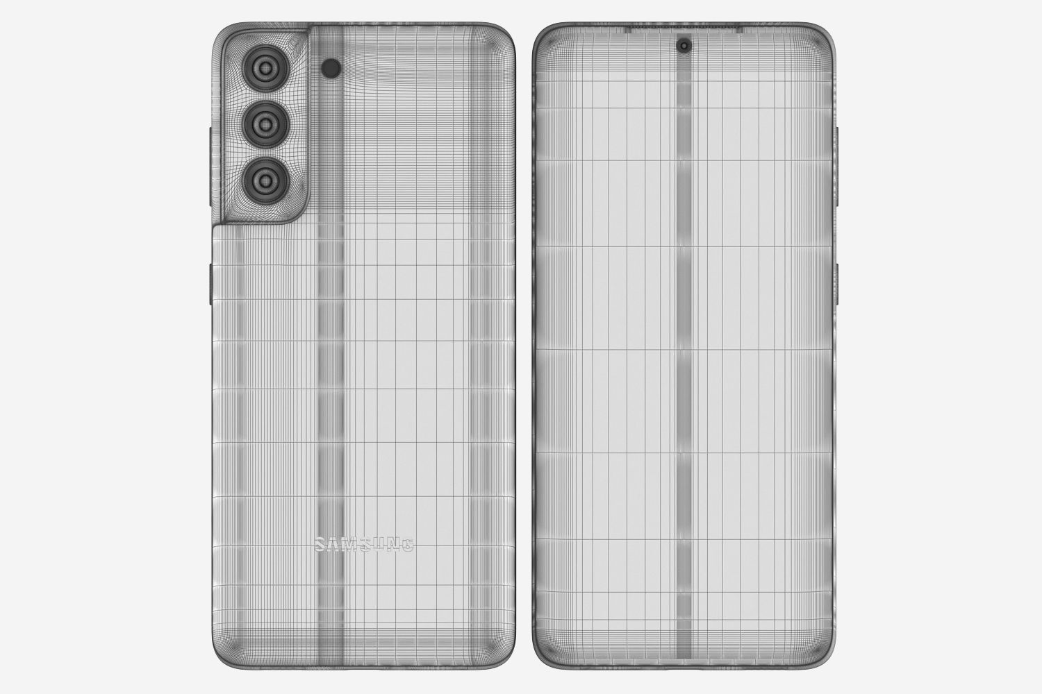 Samsung Galaxy S21 purple 3D model_15