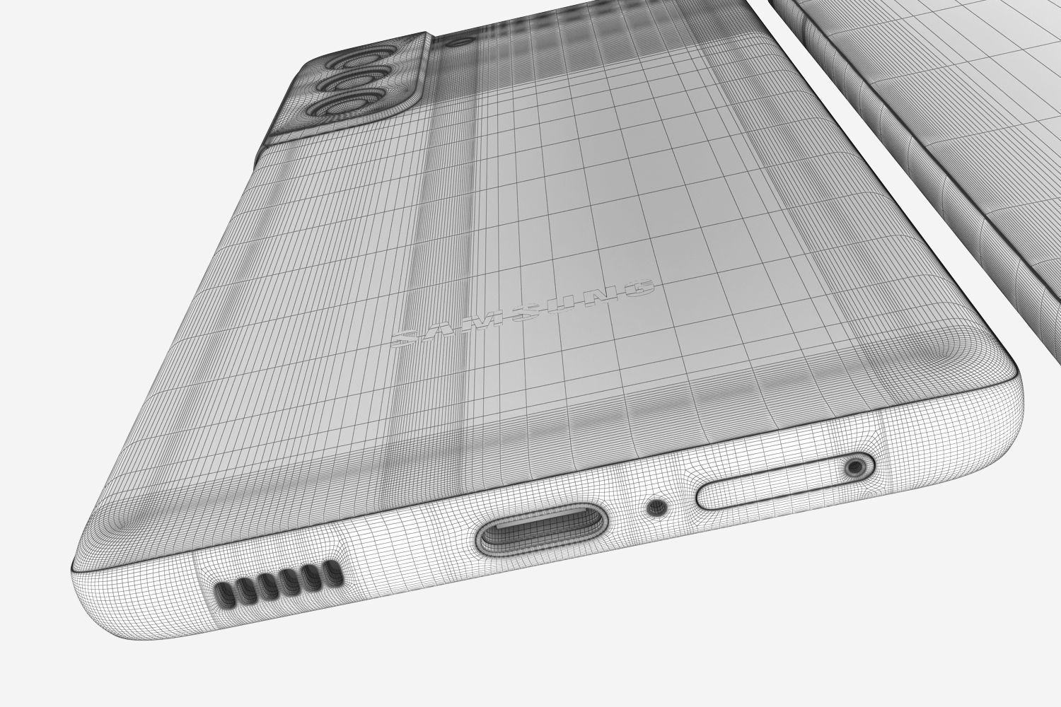 Samsung Galaxy S21 purple 3D model_19