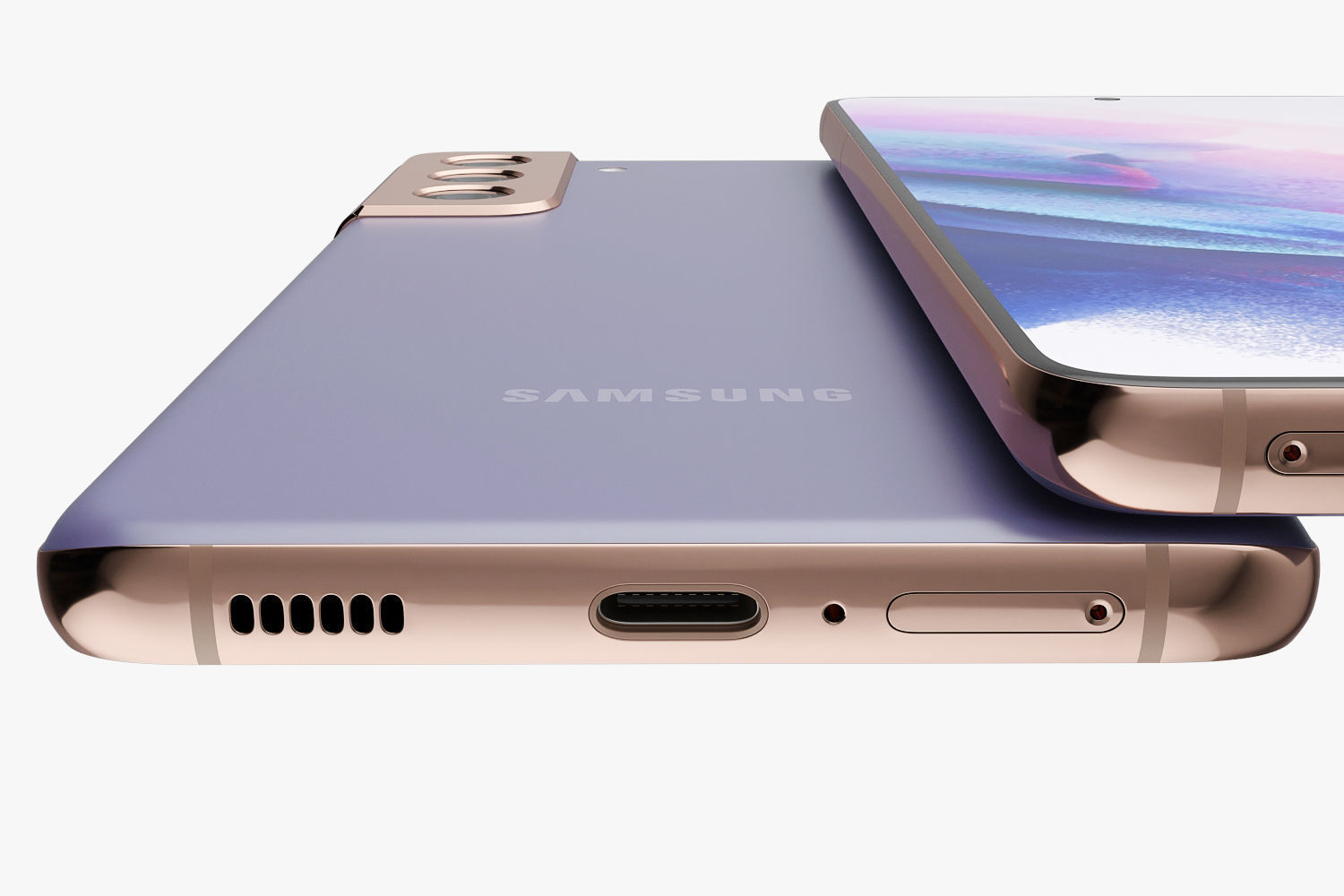 Samsung Galaxy S21 purple 3D model_9
