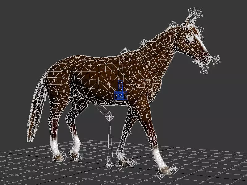 horse walk 3D model_0