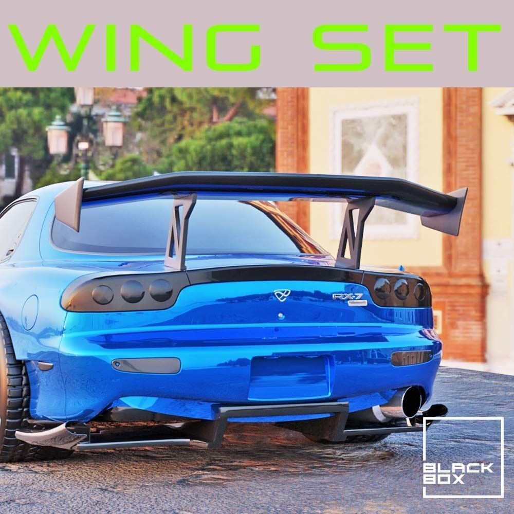 CUSTOMIZABLE WING SET FOR RC AND DIECAST 3D print model_1
