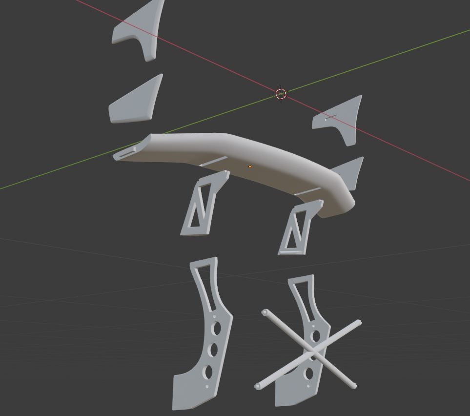 CUSTOMIZABLE WING SET FOR RC AND DIECAST 3D print model_10