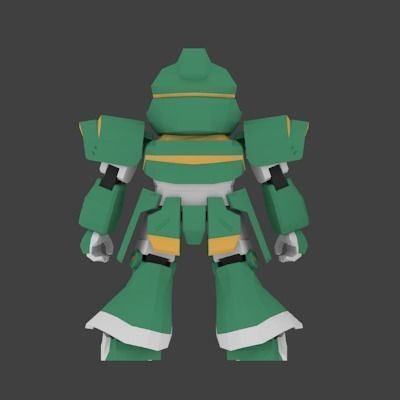 Super Mecha 22 - Buadom of Code Name BU40M - 3D Print Ready 3D print model_3