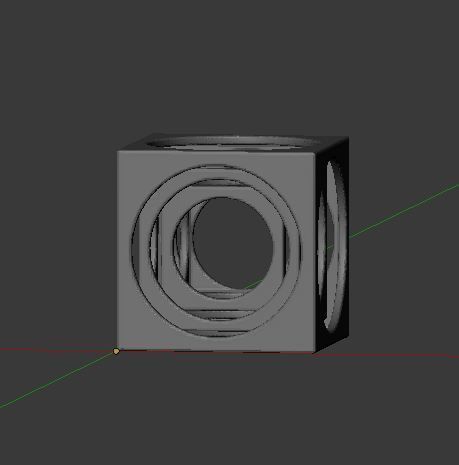The tri-cube cube with hole in middle 3D print model_2