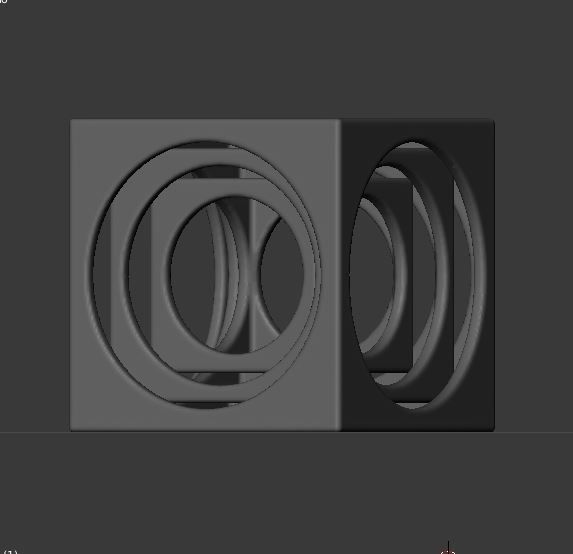 The tri-cube cube with hole in middle 3D print model_8