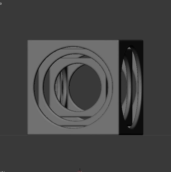 The tri-cube cube with hole in middle 3D print model_9