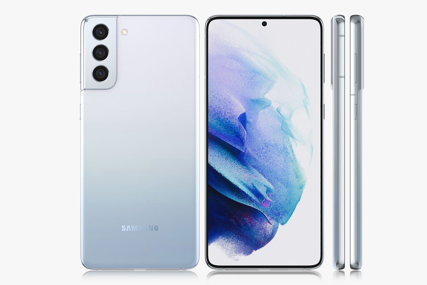 Samsung Galaxy S21 and S21 Plus and S21 Ultra 3D model_4