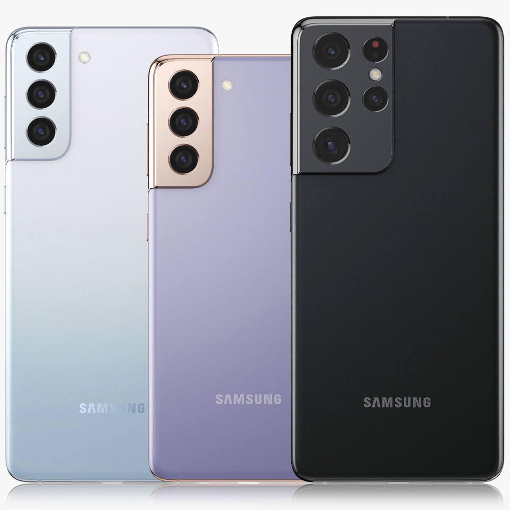 Samsung Galaxy S21 and S21 Plus and S21 Ultra 3D model_1