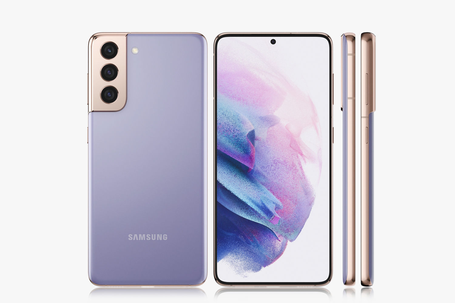 Samsung Galaxy S21 and S21 Plus and S21 Ultra 3D model_3