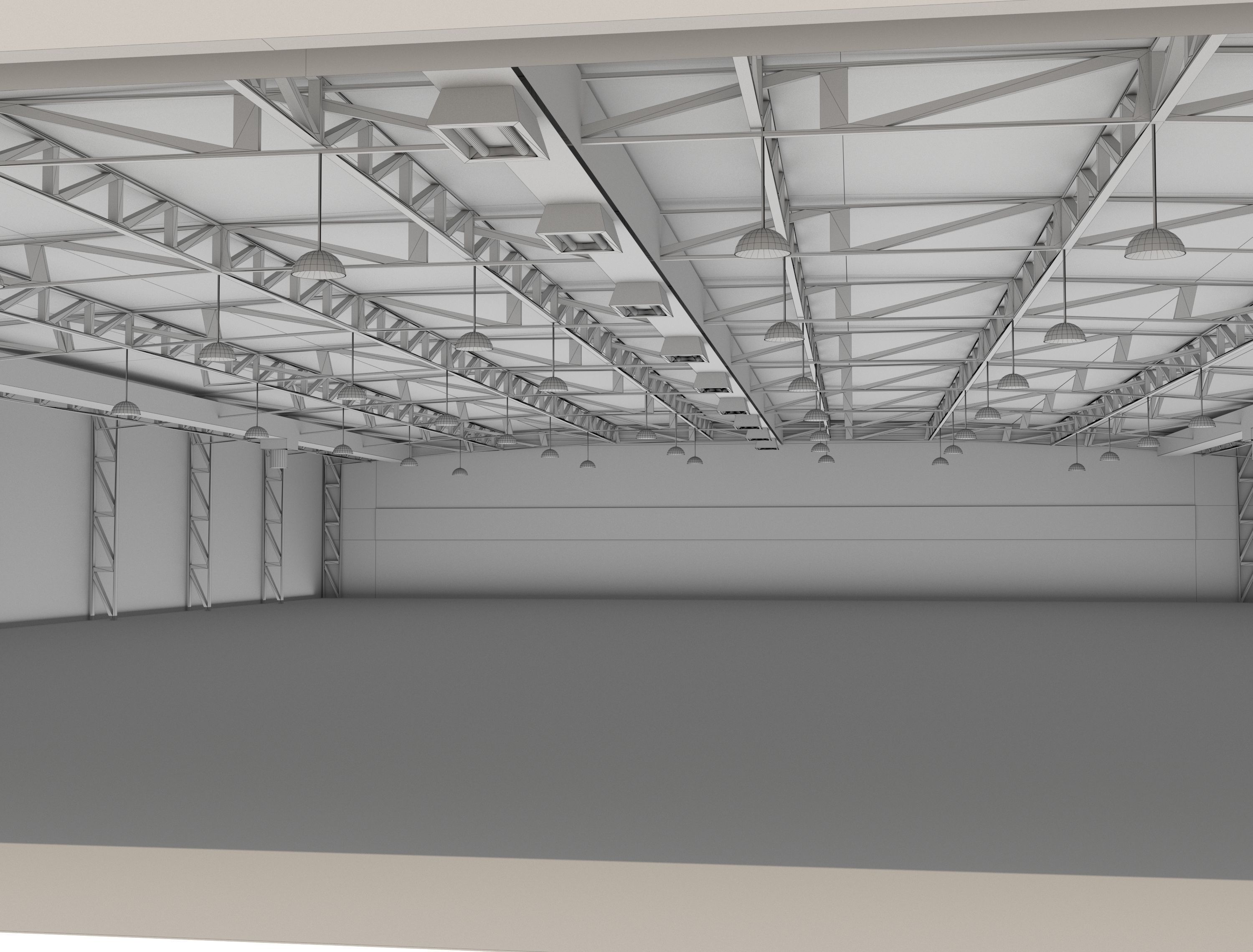 Industrial Metal Hangar 3D model_10
