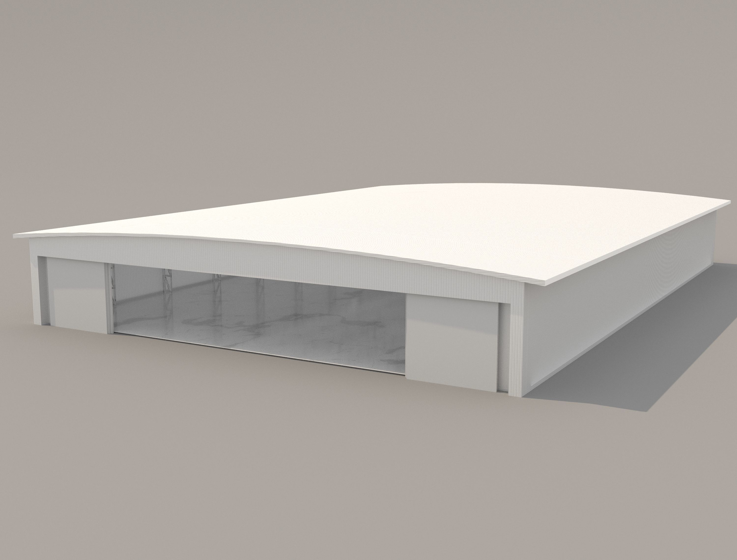 Industrial Metal Hangar 3D model_5