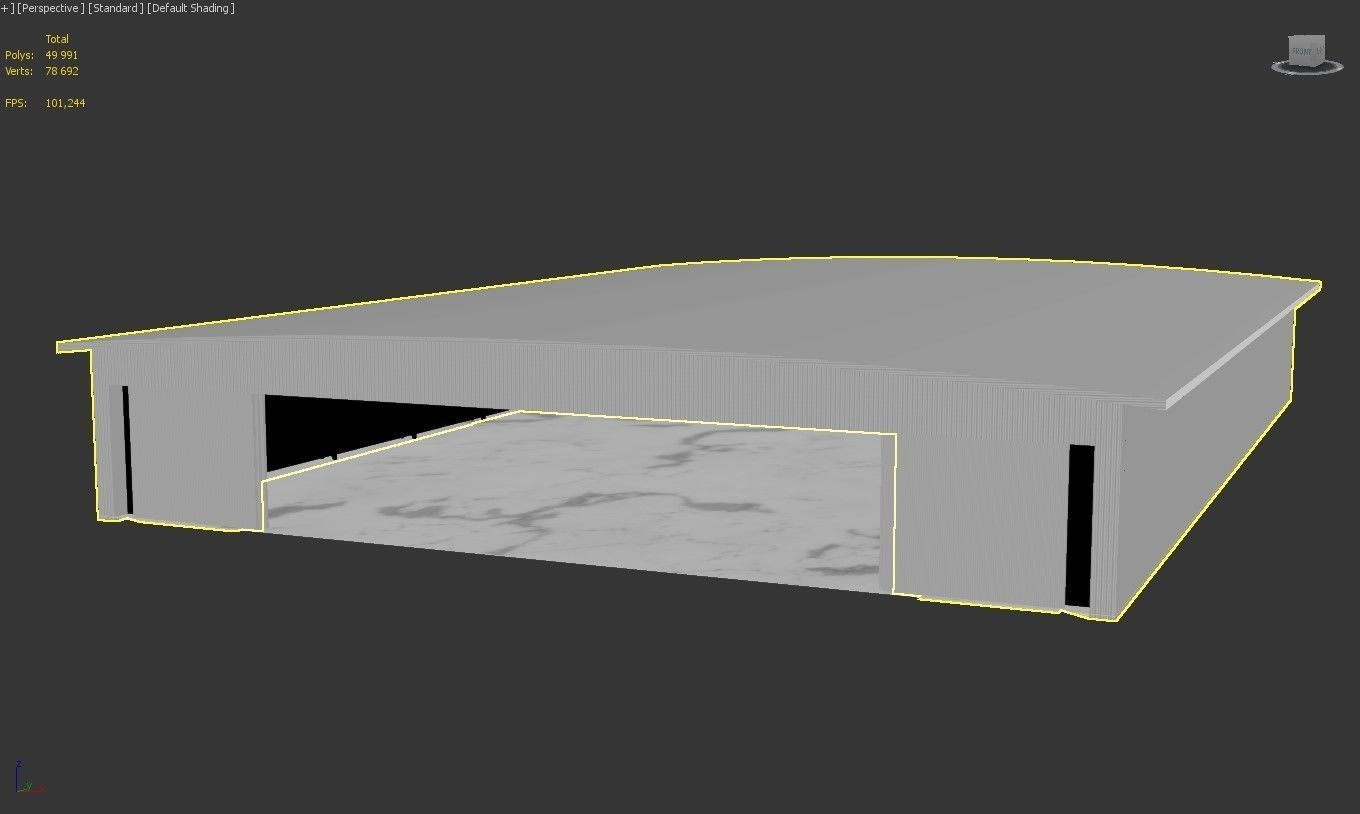 Industrial Metal Hangar 3D model_11