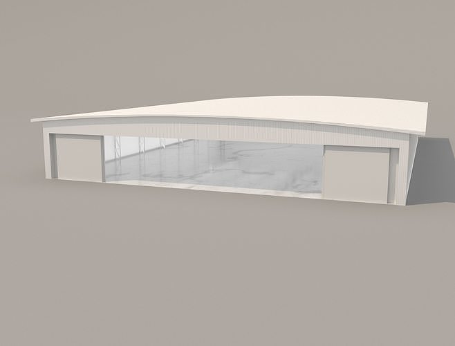 Industrial Metal Hangar 3D model