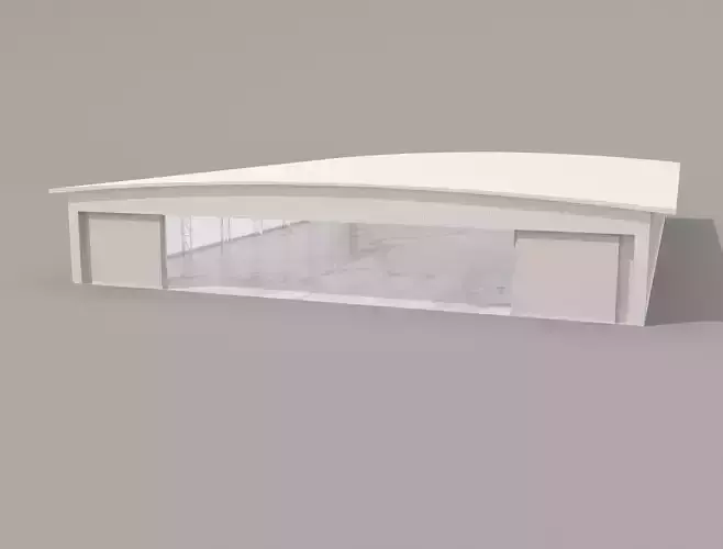 Industrial Metal Hangar 3D model