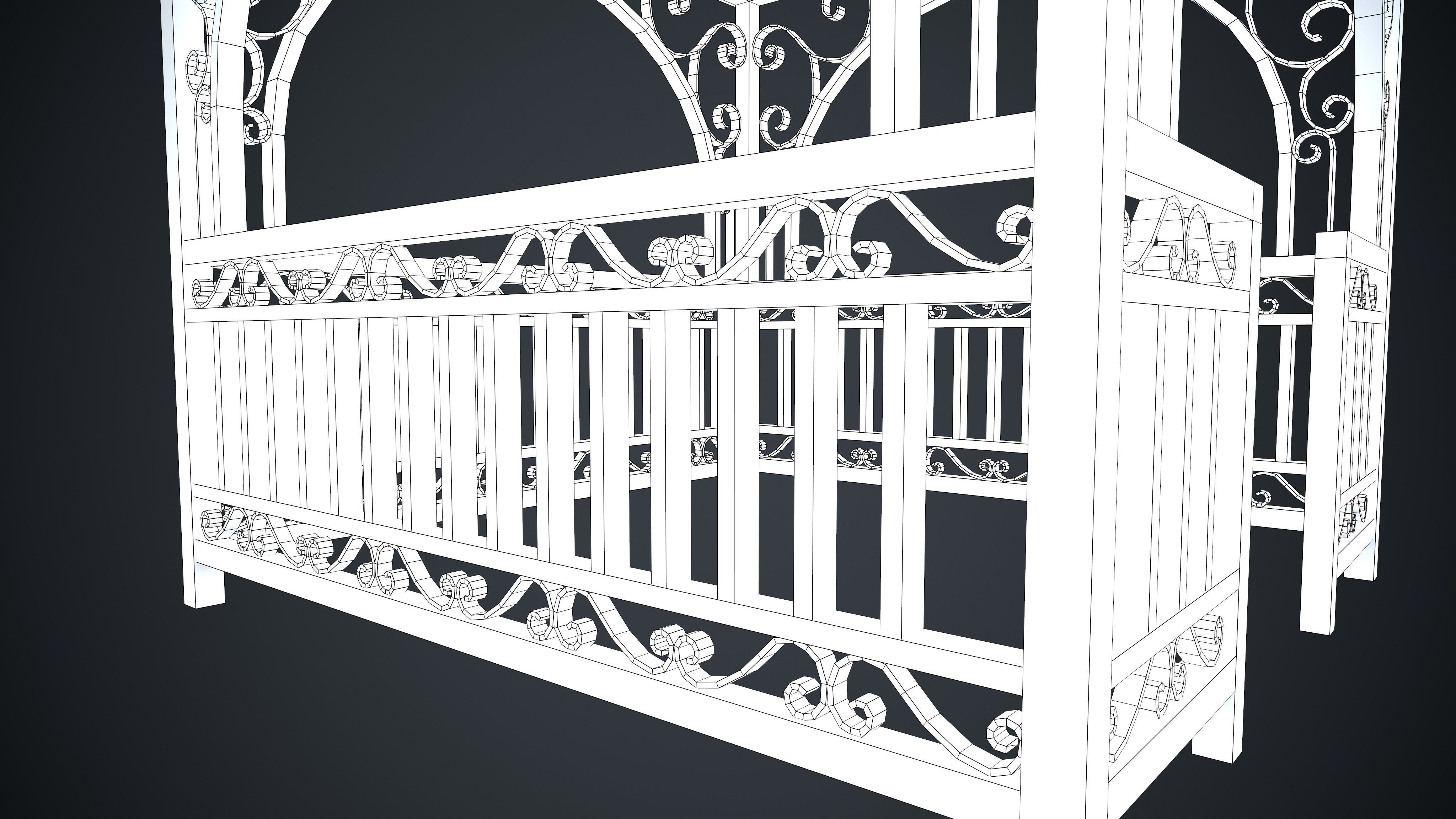 Alcove Worn Rust Low-poly 3D model_5